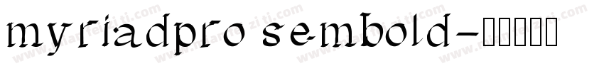 myriadpro sembold字体转换